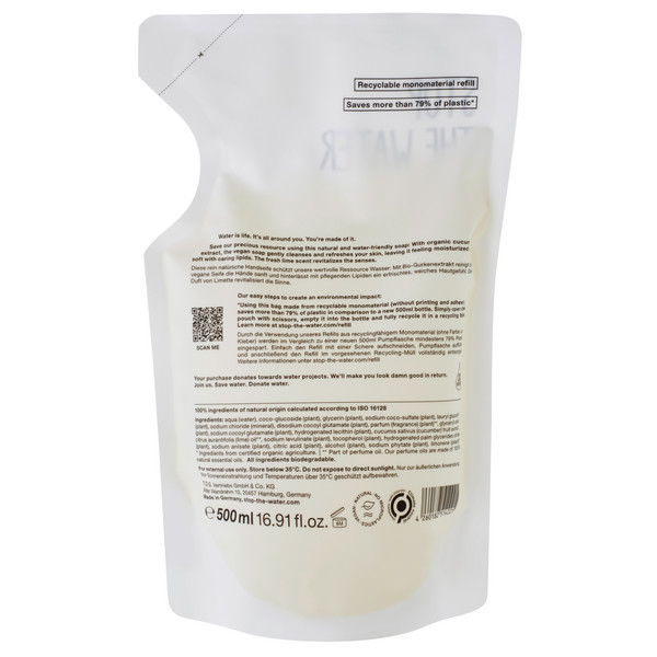 CUCUMBER LIME HAND SOAP REFILLBEUTEL - Outdoor Seife
