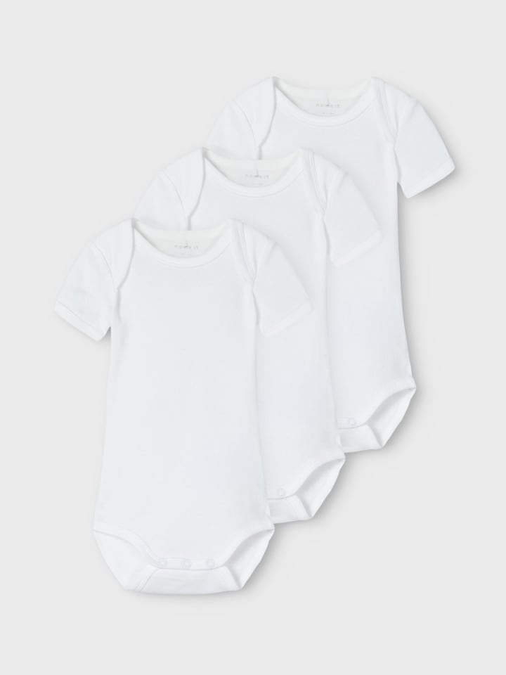 name it Kurzarbbodys 3er Pack Basic in bright white günstig kaufen