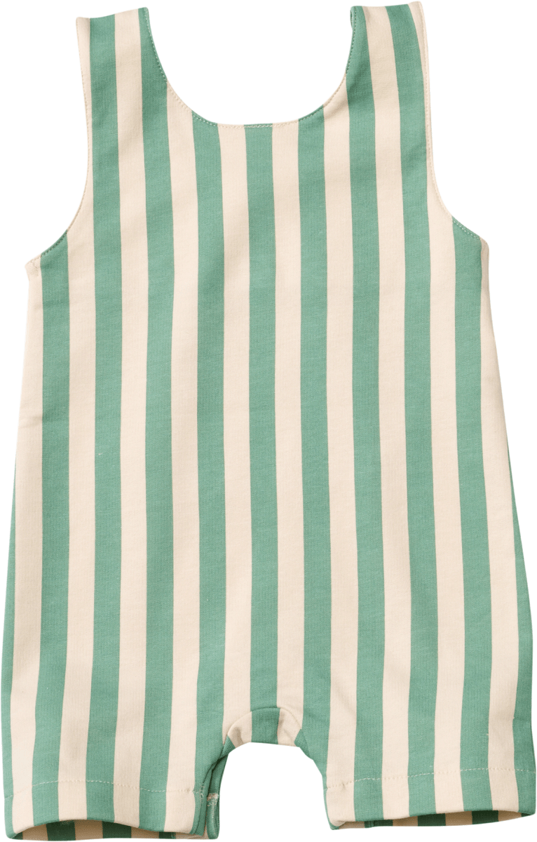Strampler mit Kängurutasche, grün & beige, Gr. 74, 1 St