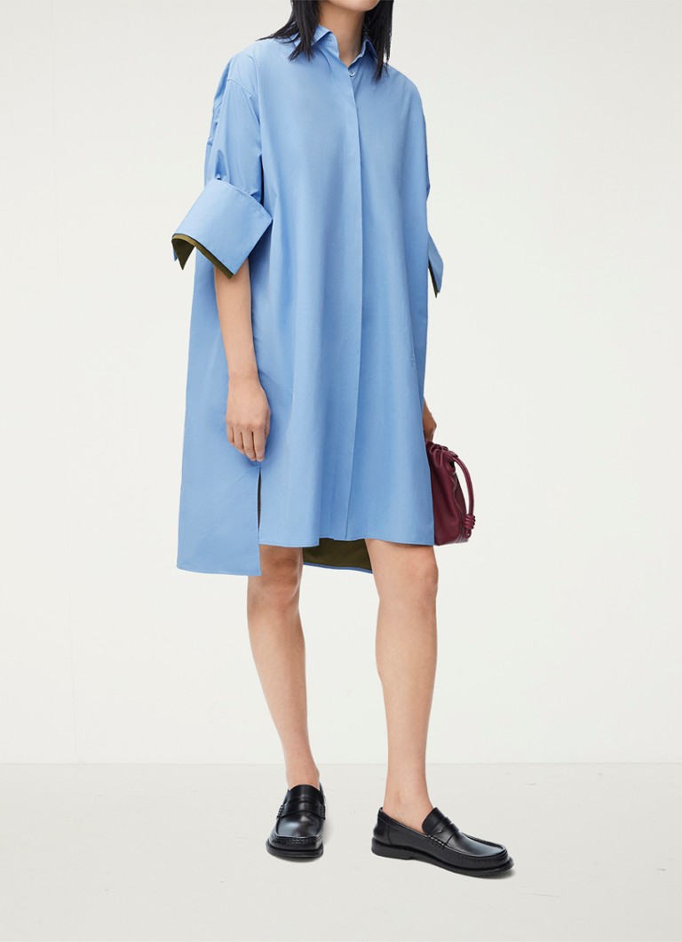 Abito a camicia corto con spacco LOEWE