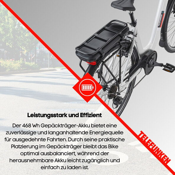 City E-Bike RC825, weiß