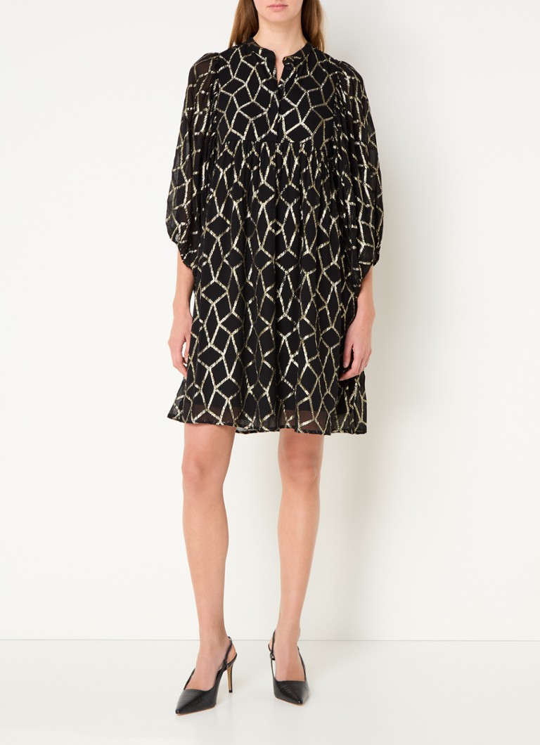 Bruuns Bazaar Sarina robe chemisier courte avec imprimé et lurex