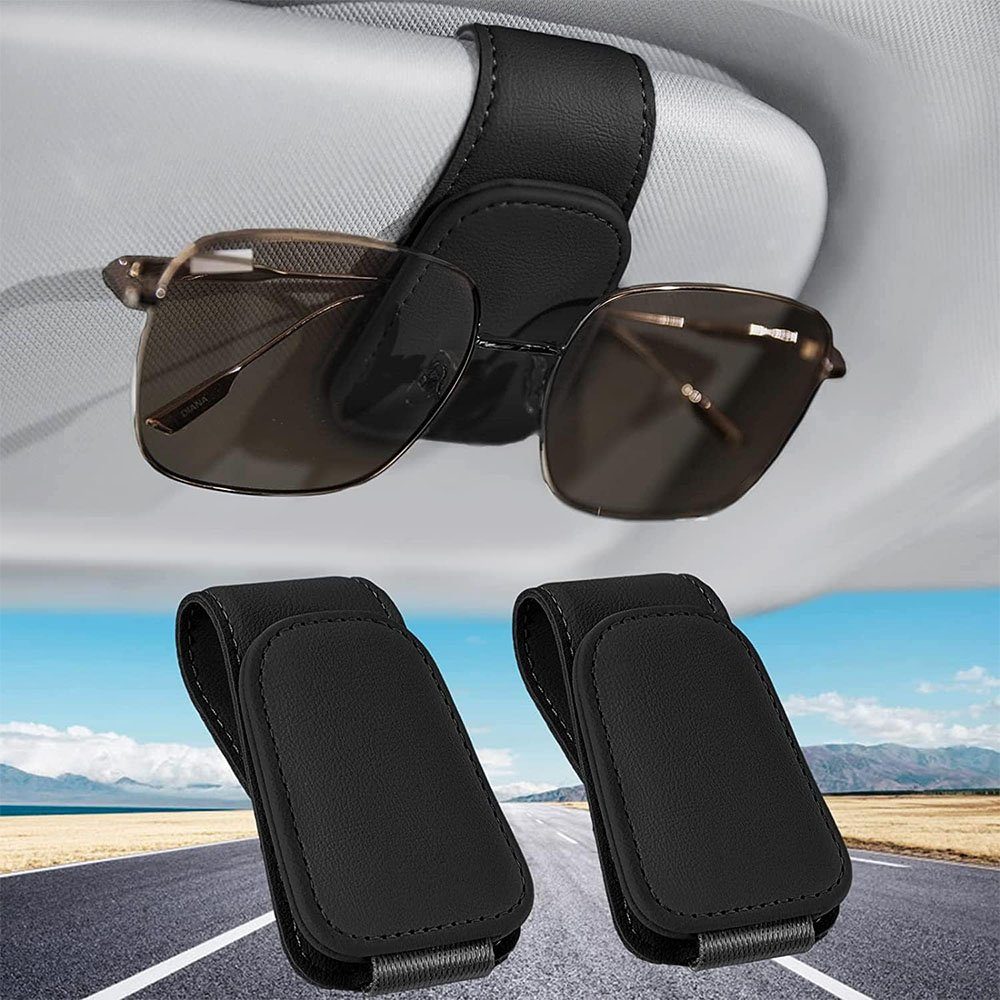 KOMIRO Brillenetui Brillenhalter für Auto 2 STK Magnet Sonnenbrillenhalter