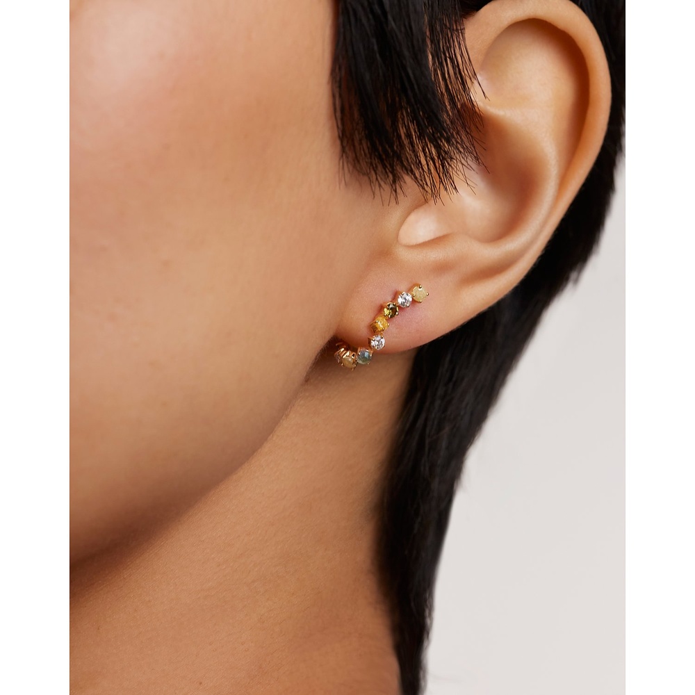 P D Paola Boucles d'oreilles à fermoir à poussette 925 Argent Boucles d'oreilles