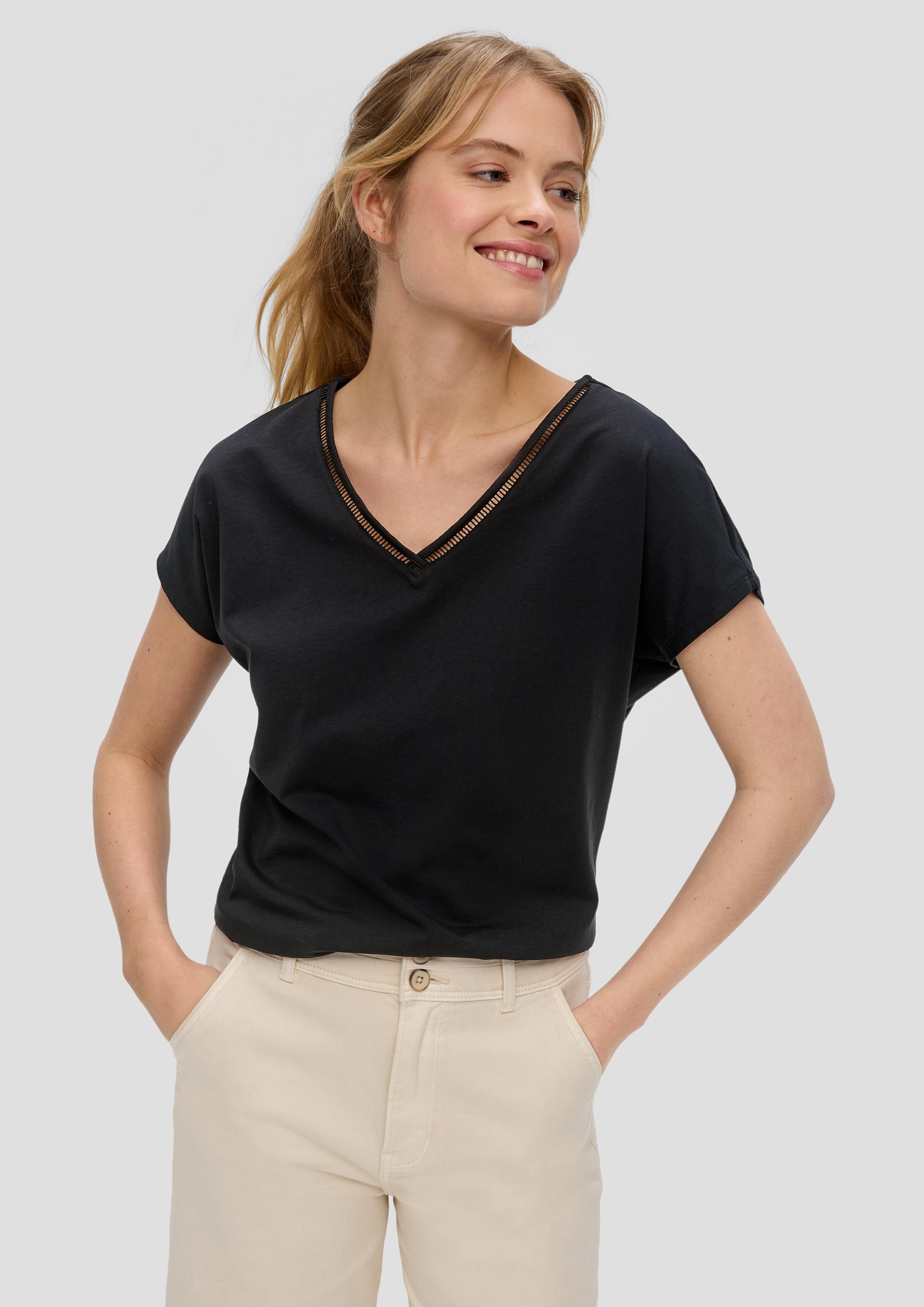 Baumwoll-T-Shirt mit Spitzendetails  2157738-9999