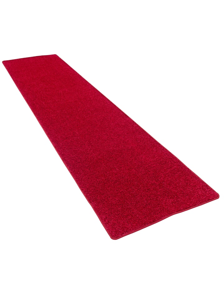 Snapstyle Hochflor Velours Teppich Läufer Mona in Rot günstig kaufen