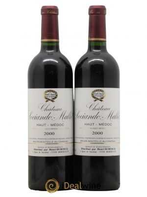 Château Sociando Mallet  2000 - Lot de 2 Bouteilles