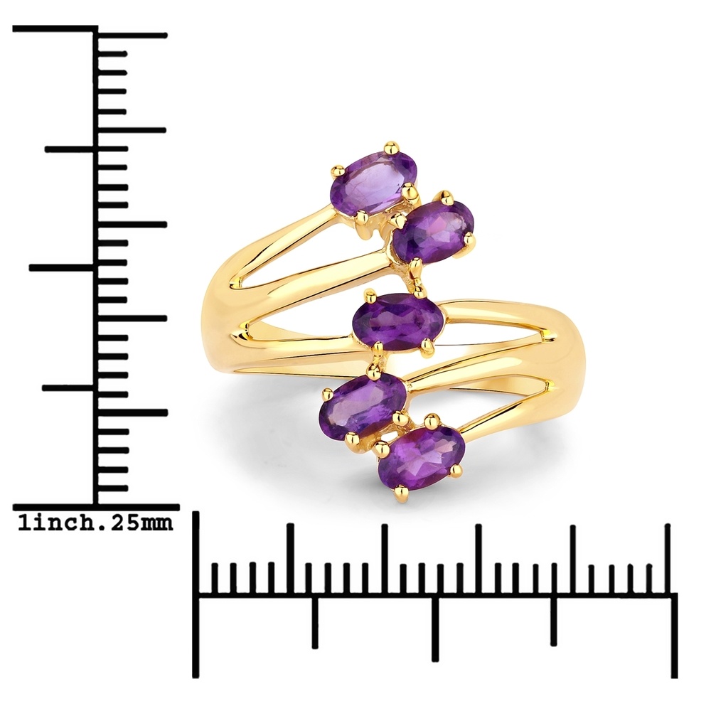 Rafaela Donata Bague Argent sterling Améthyste en Or jaune Bague