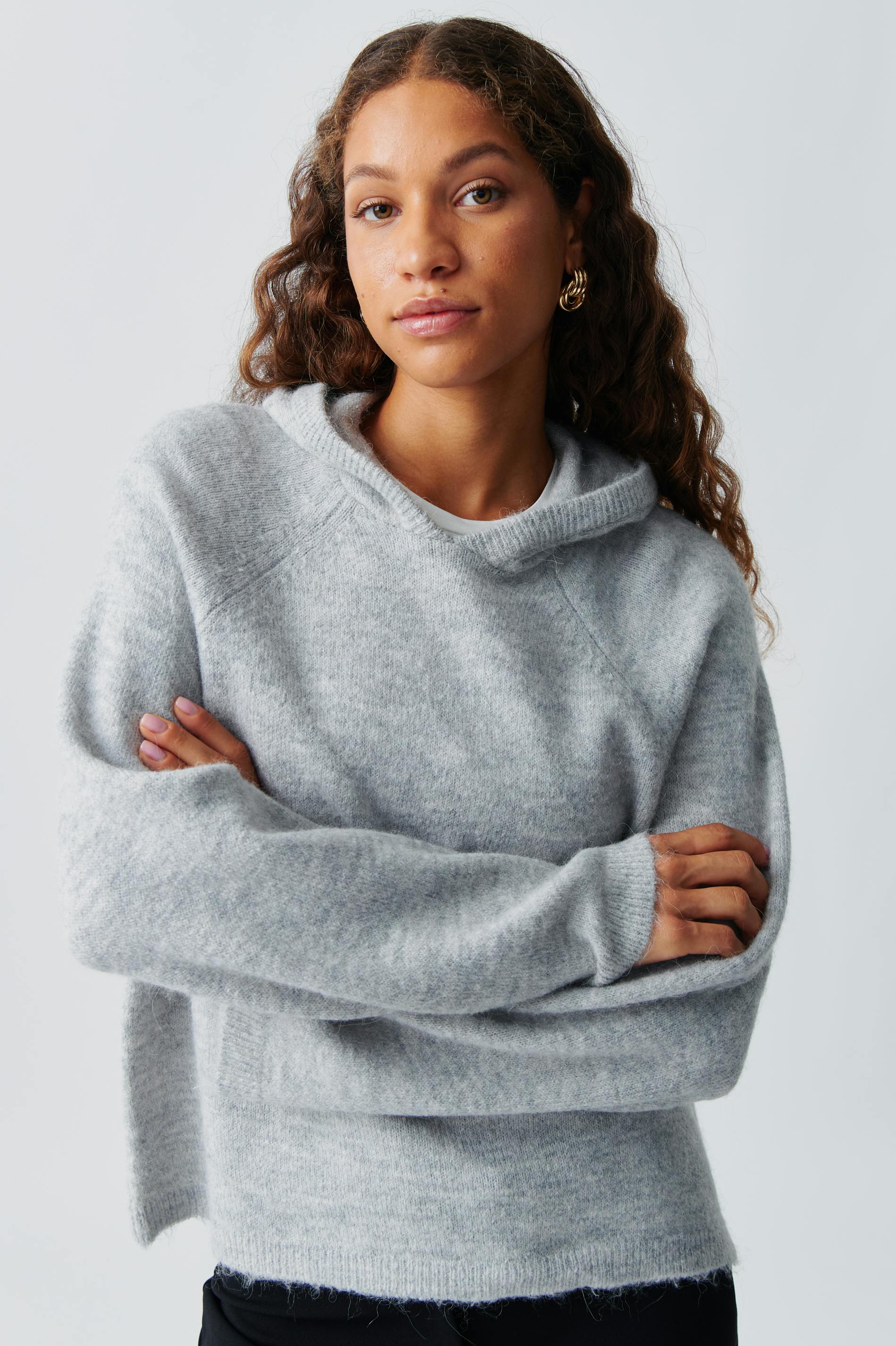 Knitted hoodie