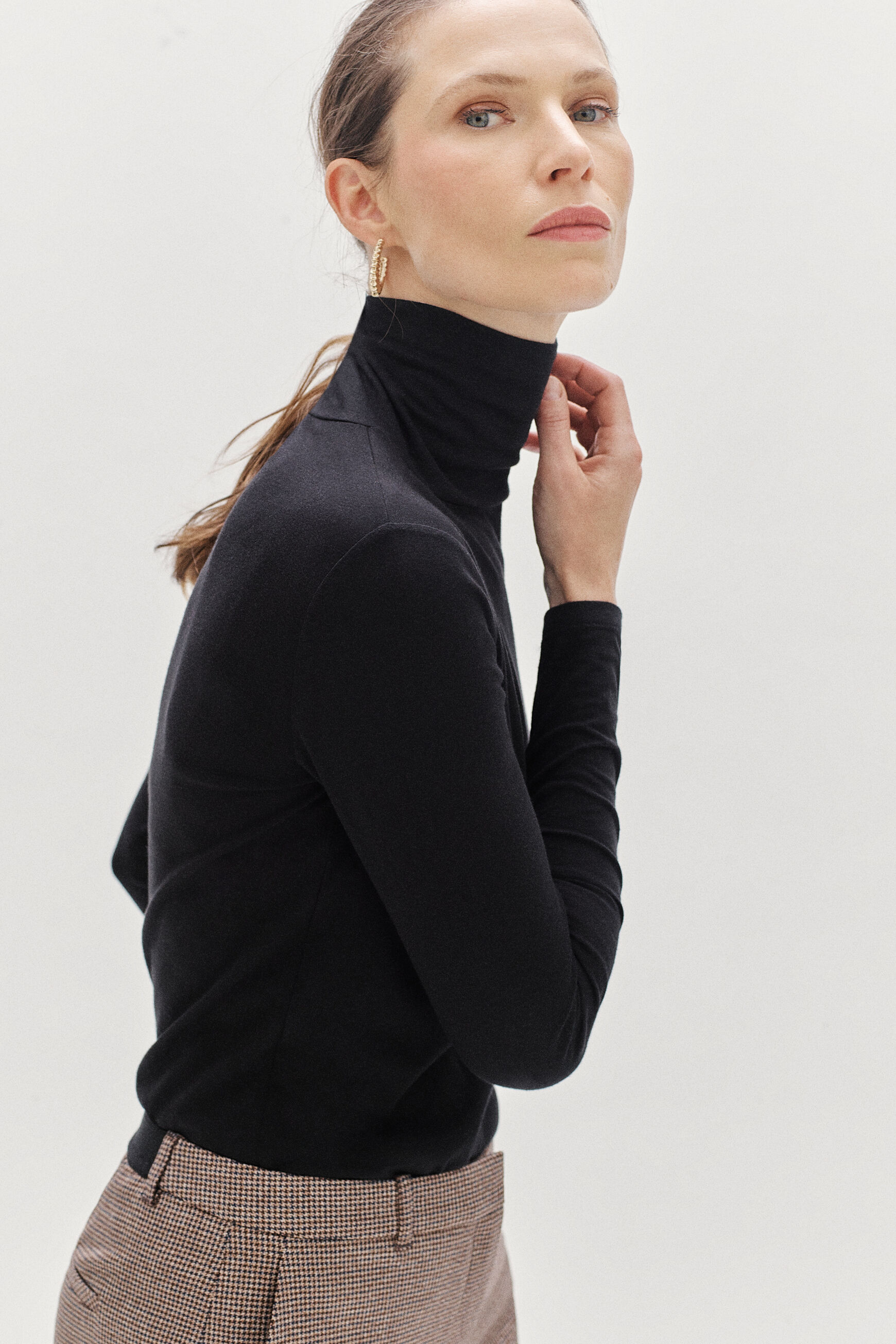tee shirt uni lilib noir femme