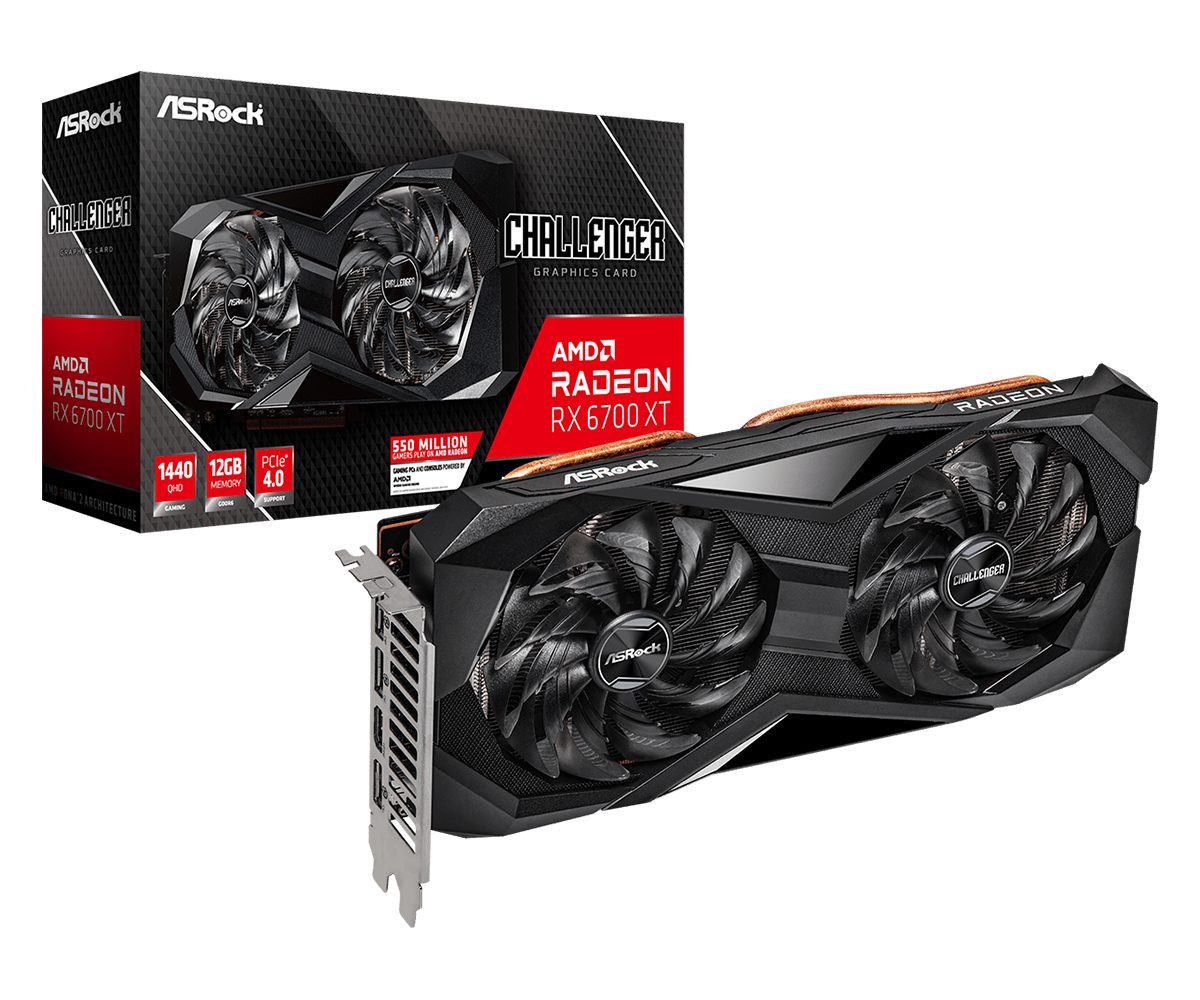 Asrock Radeon RX 6700XT Challenger D OC Grafikkarte (12 GB, GDDR6)