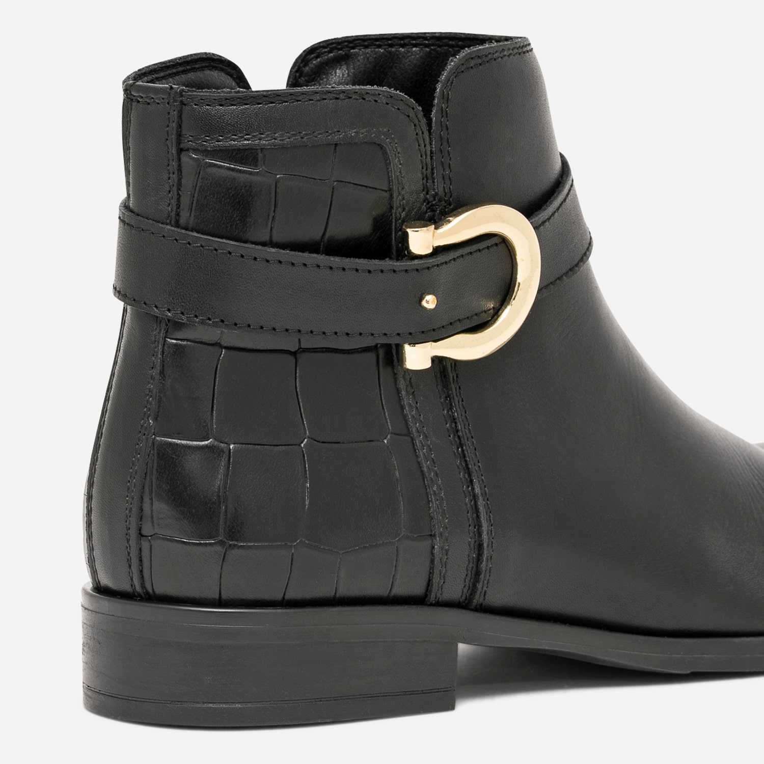 Boots jodhpur noir en cuir avec boucle étrier