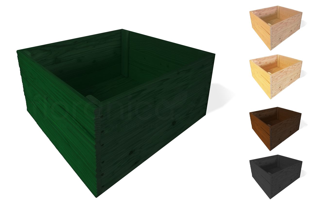 Pemicont Floranica Blumentopf aus Holz Kasten 50cm x 535cm x 285cm Grün Imprägnierte Lärche Schutzhülle für Kräuter Blumen Haus- und Gartendekoration Innen- und Außeneinsatz EU-Produkt