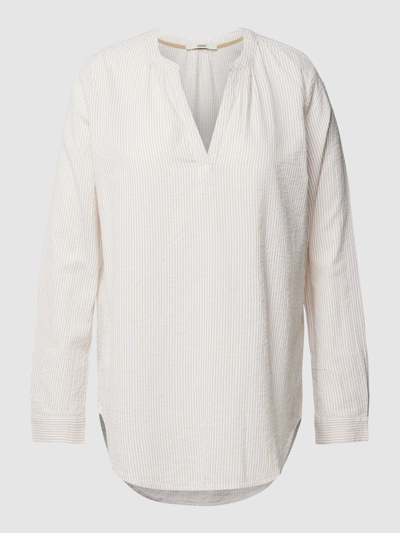 Bluse mit Streifenmuster in sand