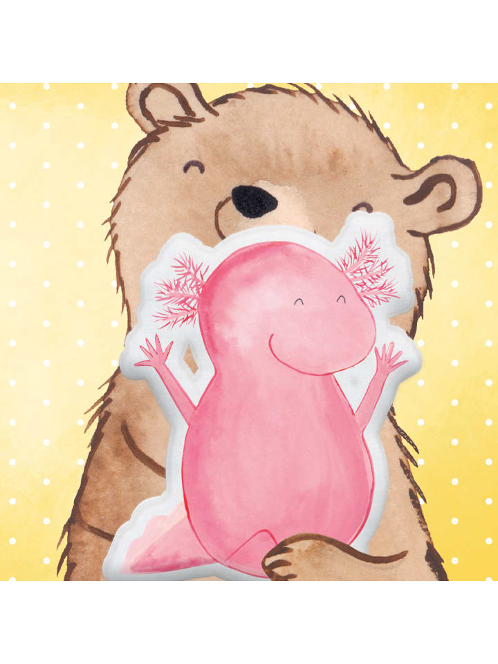 Mr. & Mrs. Panda Kissen Kuscheltier Axolotl Hurra ohne Spruch in Weiß günstig kaufen