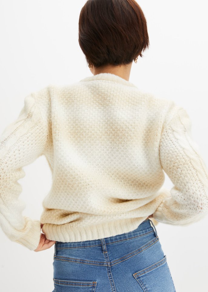 Pullover in Melange-Optik
