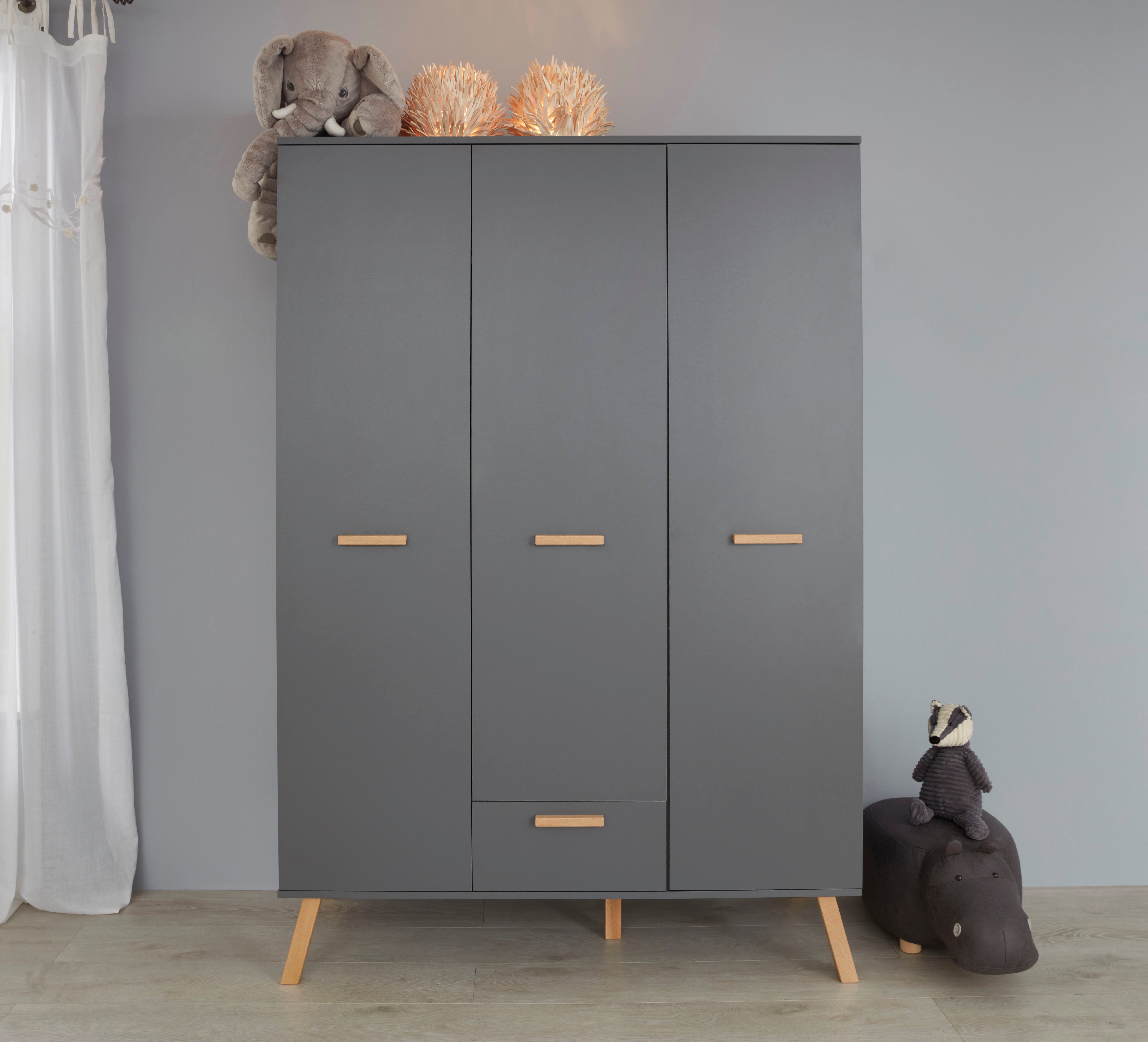 trendteam Babymöbel-Set Mats, (Set, 3-St., Bett, Wickelkommode, Schrank)