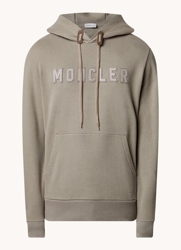 Hanorac Moncler cu logo, confecționat din material elastic.