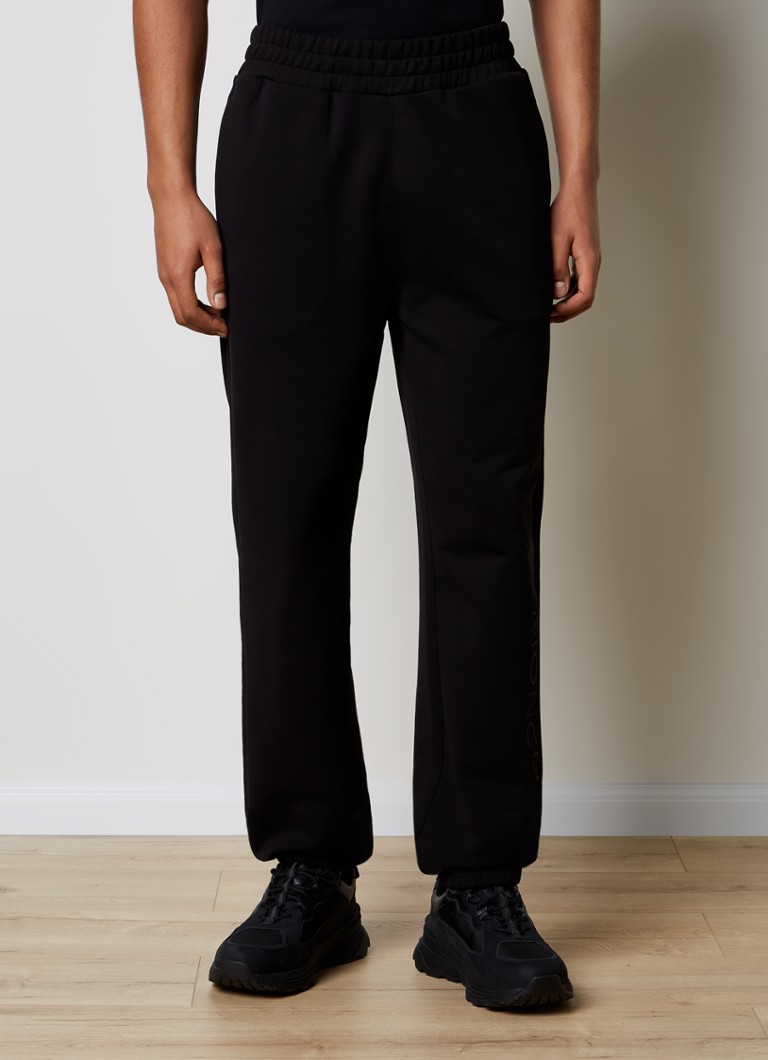 Pantaloni de trening Moncler conici cu logo brodat