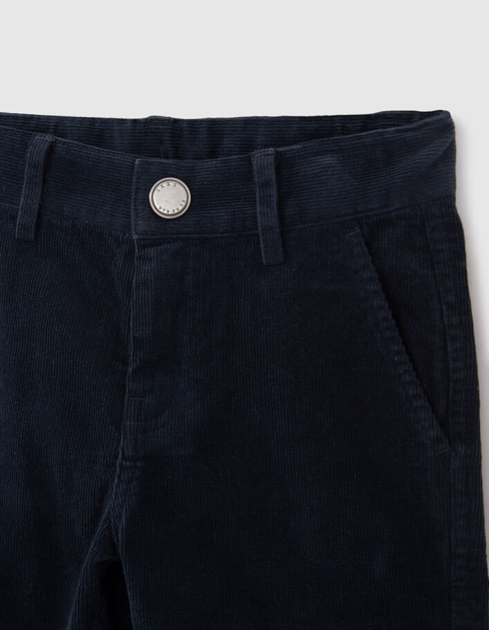 Pantalon BATTLE marine en velours garçon