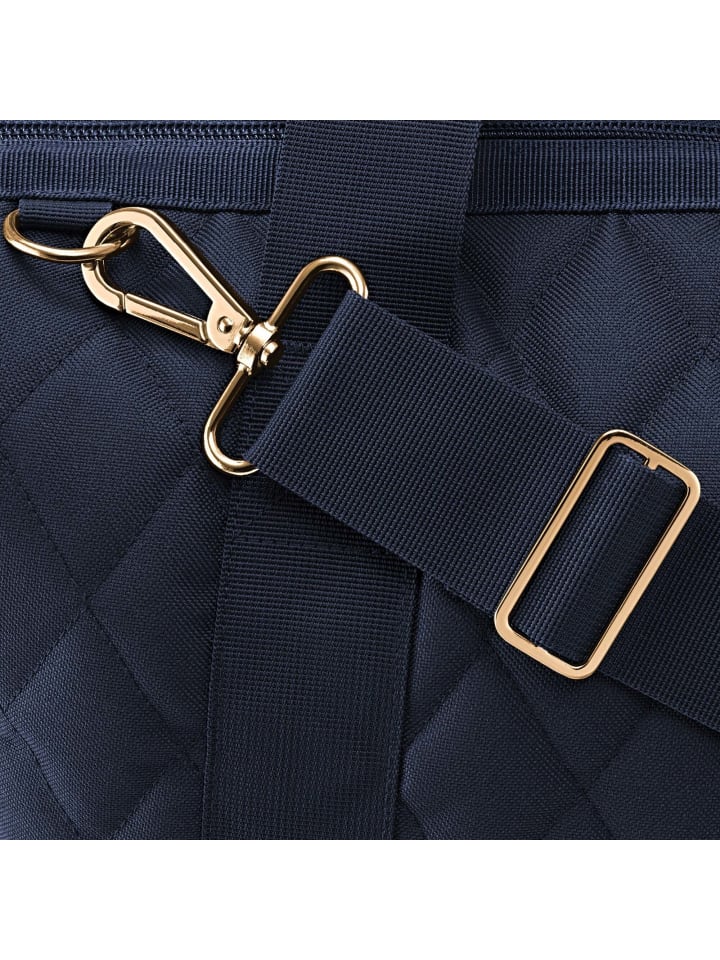 Reisenthel travelling allrounder L - Reisetasche 48 cm (glossy dots black) in herringbone dark blue günstig kaufen onesize
