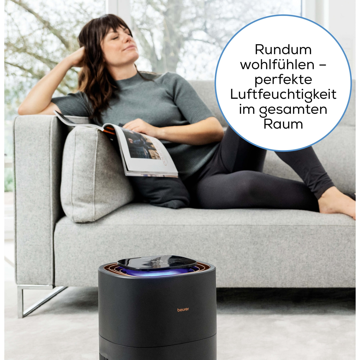 LB 300 Plus Luftbefeuchter-Hygienisch befeuchtete Raumluft für Räume bis ca. 45 m² durch natürliche Kaltverdunstungstechnologie