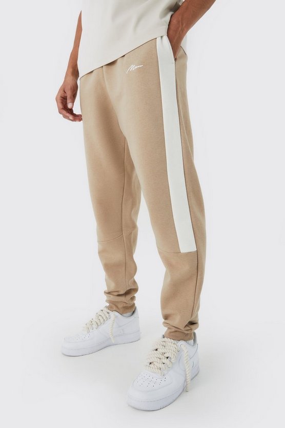Colour Block Half Tape Joggers