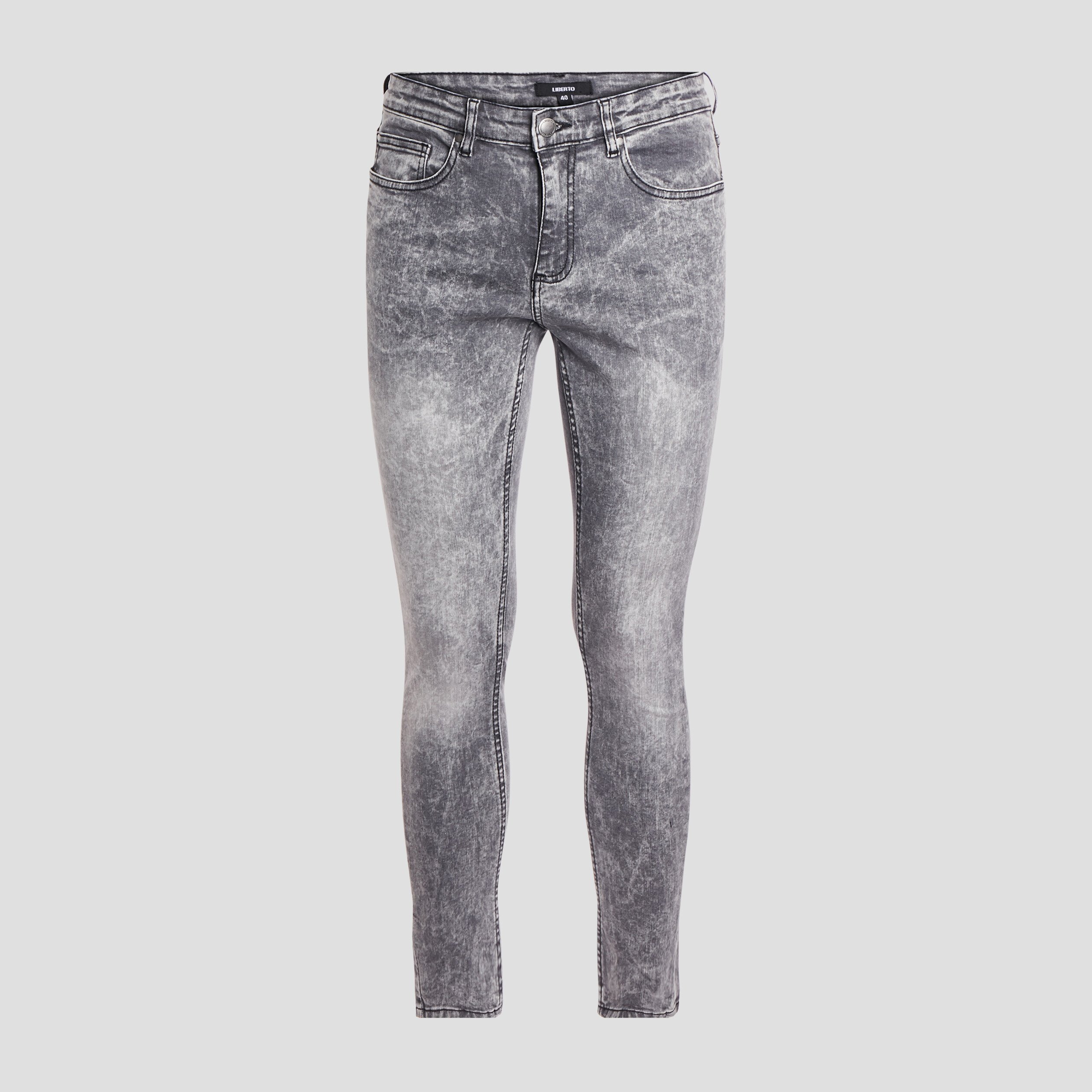 Jeans super skinny Liberto denim gris homme | La Halle