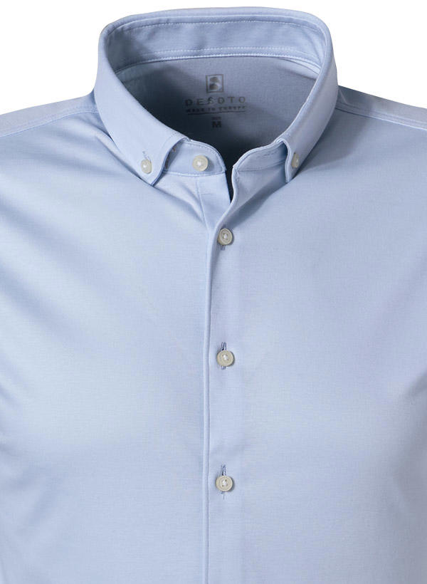 DESOTO, Kurzarmhemd, Slim Fit, Jersey, hellblau