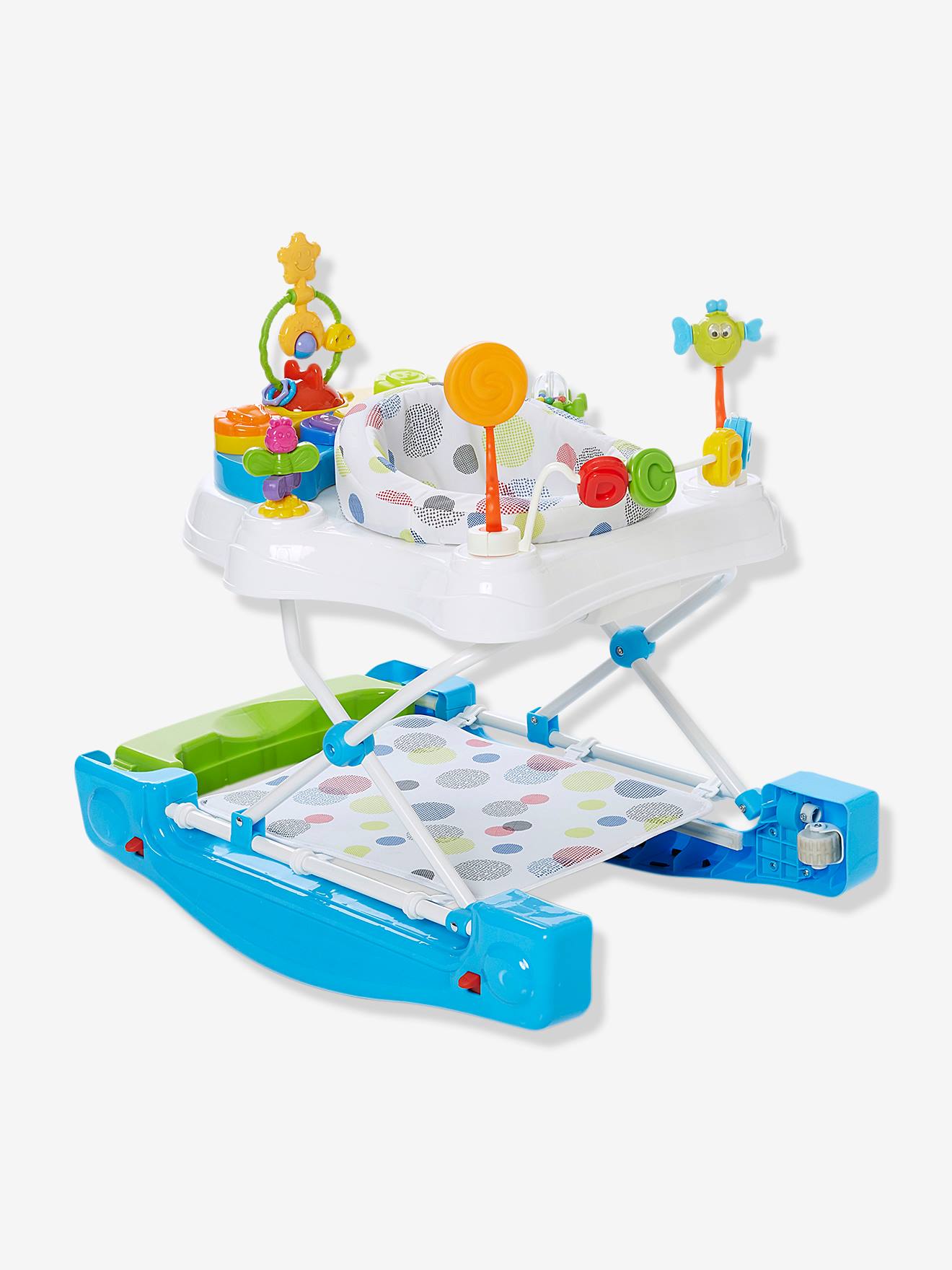 Vertbaudet 2-in-1 Baby Lauflernhilfe TROTT&POUSS, mitwachsend - weiß bedruckt
