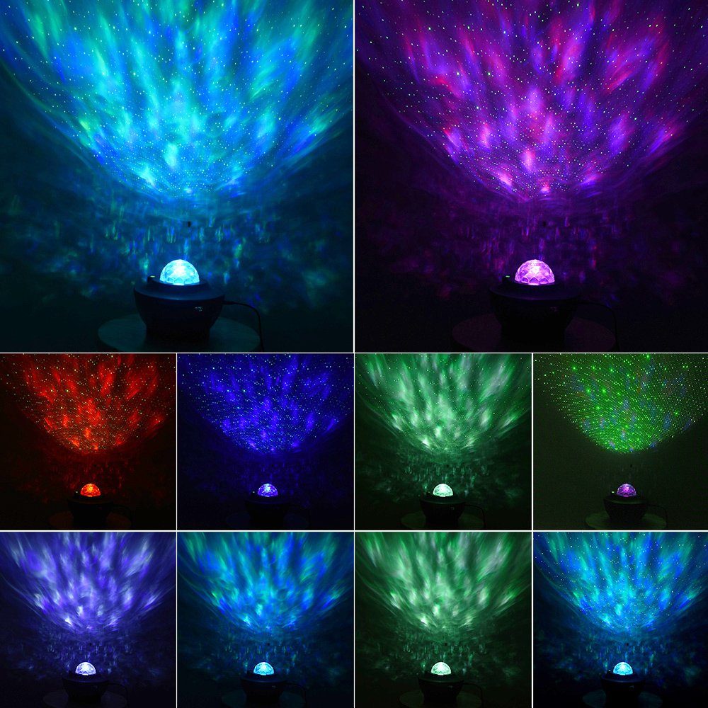 Rosnek LED Nachtlicht Smart Wifi,Bluetooth,mit Fernbedienung, Kinder Weihnachten Geschenke, USB-Stecker, LED, RGB, LED-Projektorlicht, LED Sternenhimmel Lampe