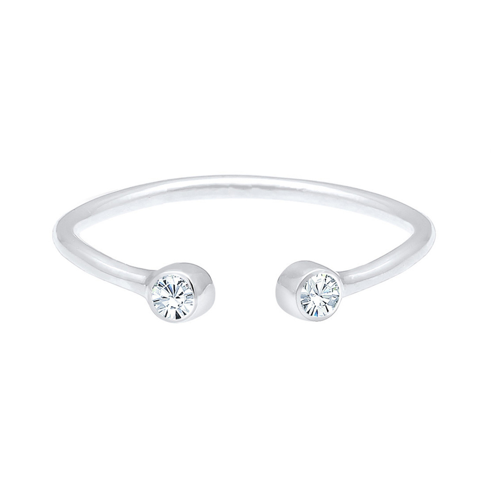 Elli Elli Bague Femmes solitaire déclaration avec cristaux en argent sterling 925 Bague