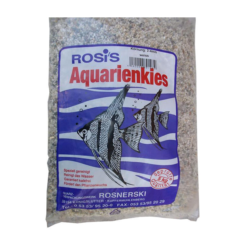Rosi's Bodengrund Rosi's Rosnerski Aquarienkies 2-4mm 5kg weiß