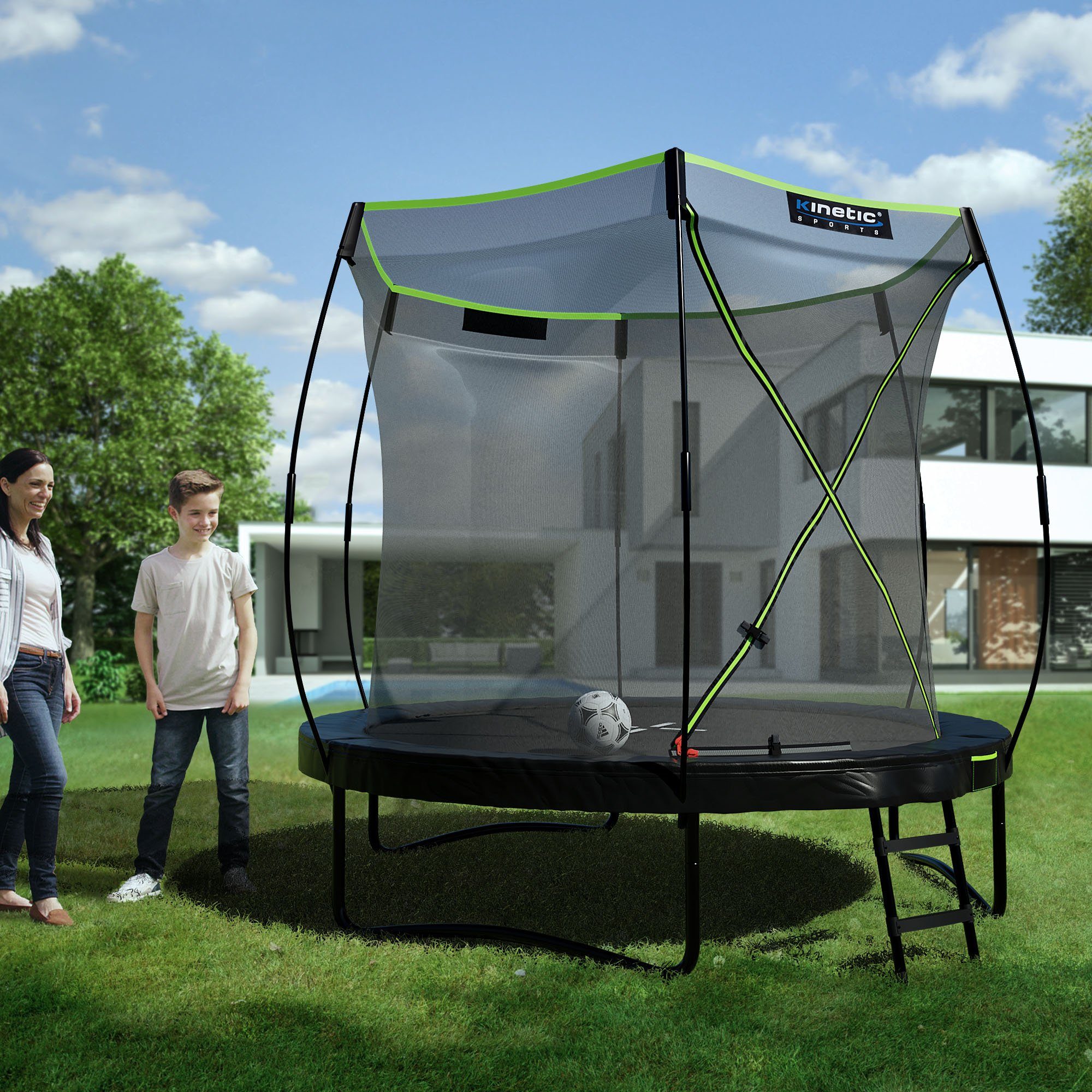 Kinetic Sports Gartentrampolin Ultimate Pro, Ø 244,00 cm, TÜV GS-geprüft, Designed in Germany, 244, 305, 366, 427 cm