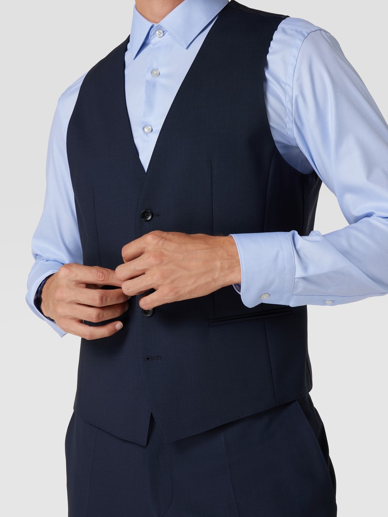 Weste mit Paspeltaschen Modell 'Huge Vest' in blau