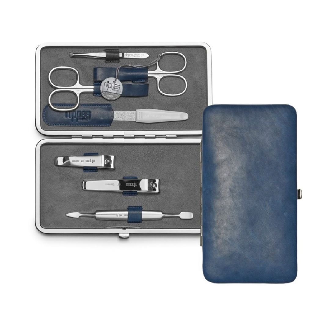 nippes Solingen Maniküre-Etui VINTAGE Maniküretuis, 5 tlg., Außen und innen echt Leder