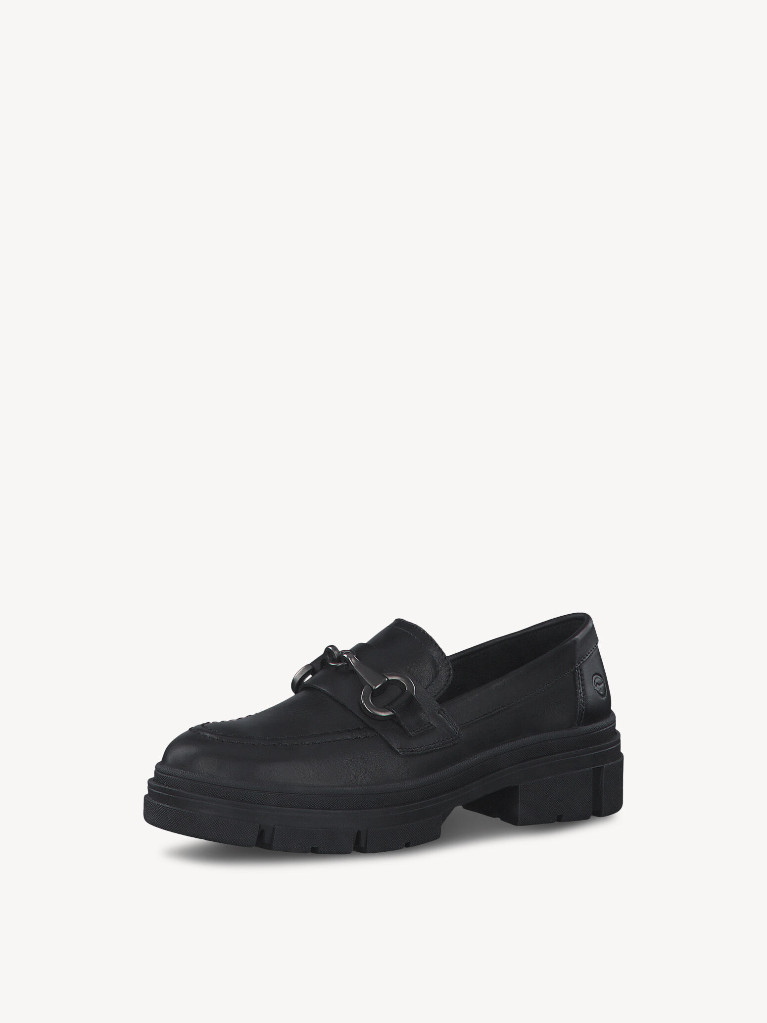 Slipper en cuir - noir