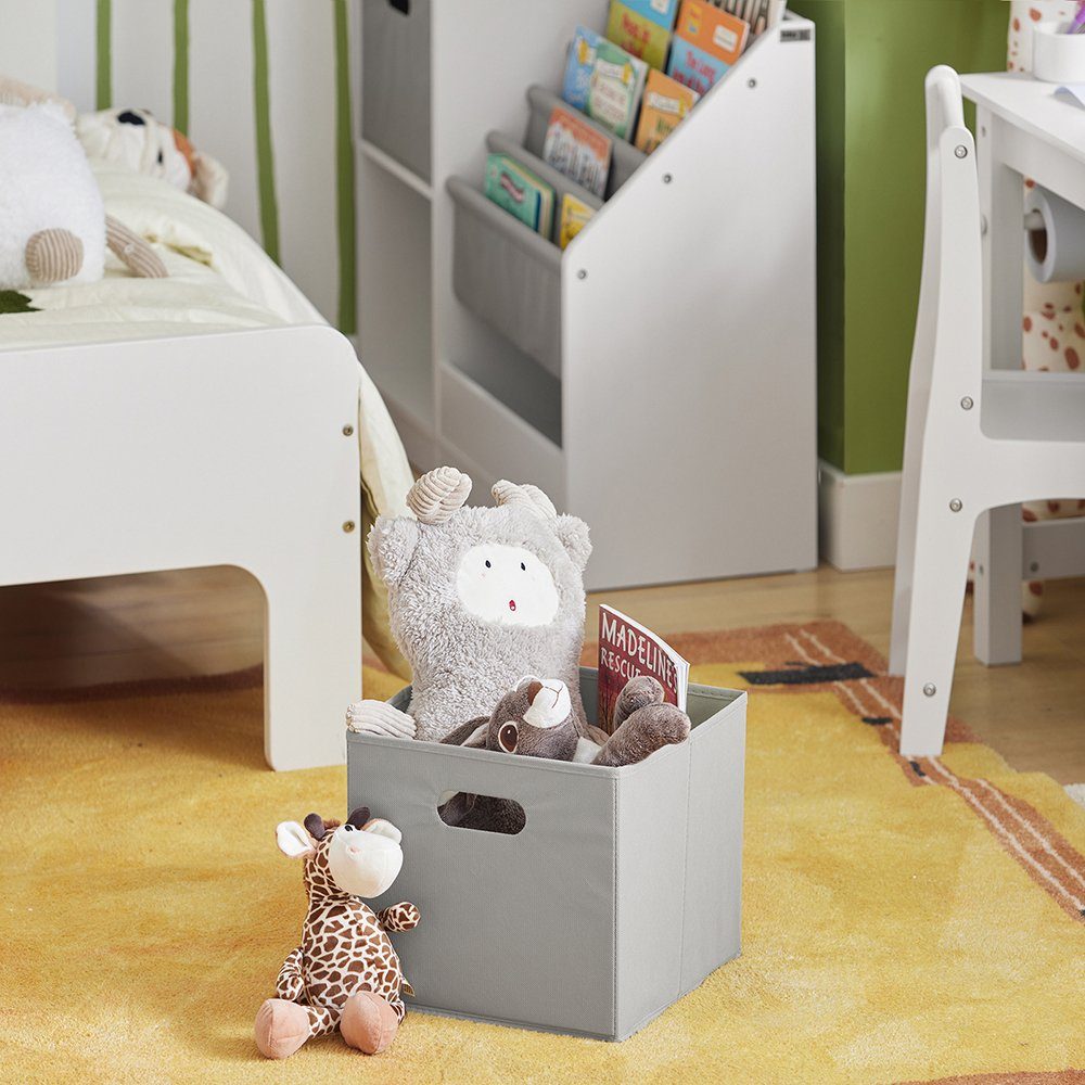 SoBuy Bücherregal KMB76, Kinderregal mit Boxen Aufbewahrungsregal Spielzeugregal Kinderzimmer
