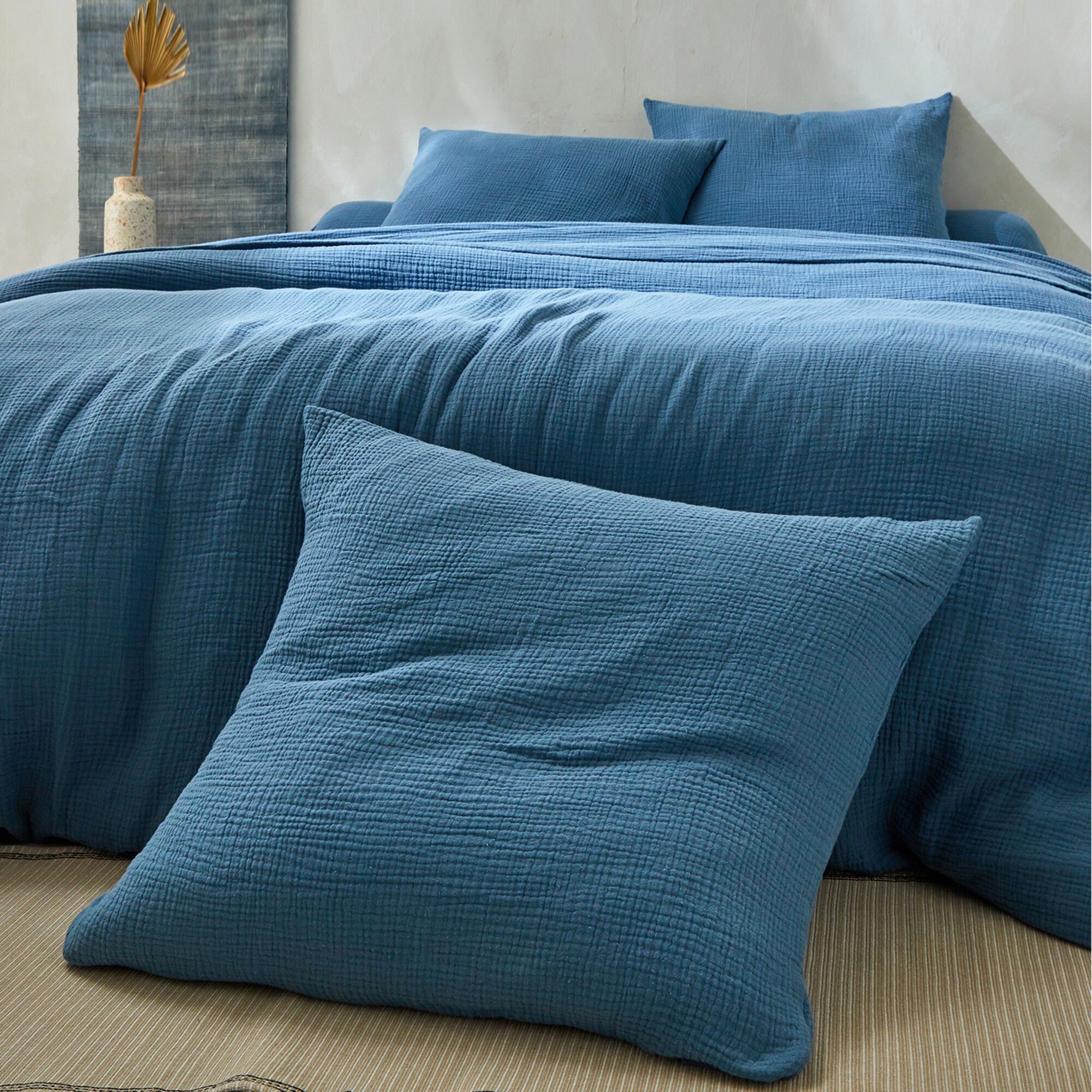Linge de lit uni en triple gaze de coton