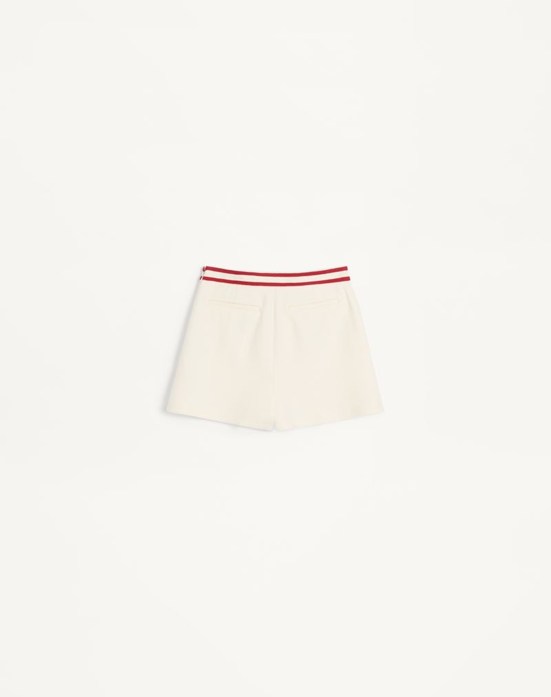 Shorts de crepe de alta costura