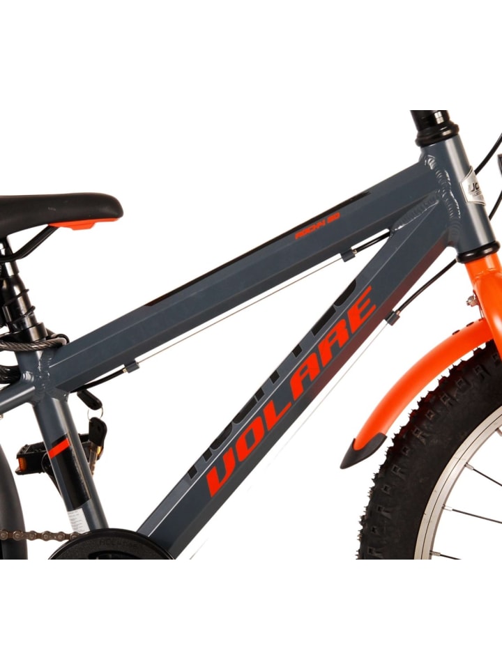 Volare Kinderfahrrad Rocky 20 Zoll Kinderrad in Grau Orange 6 Gang Fahrrad 6 Jahre günstig kaufen onesize