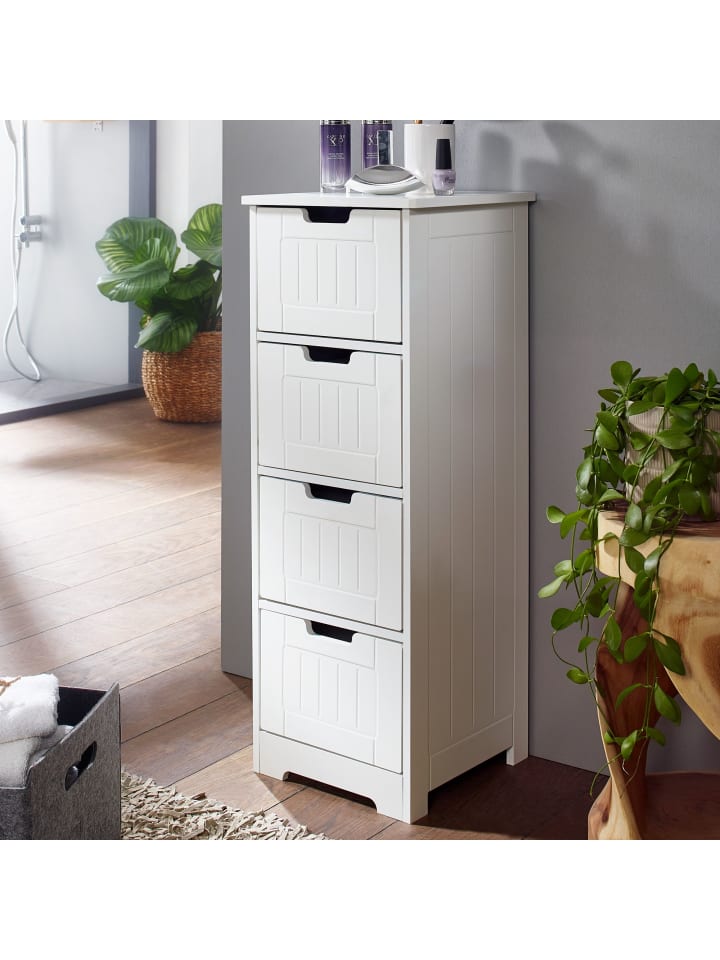 KADIMA DESIGN Badschrank | Weiß, 30x83x30cm, 4 Schubladen günstig kaufen onesize