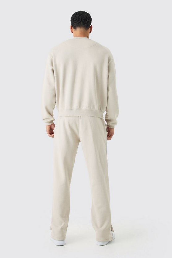 Kastiger Oversize Sweatshirt-Trainingsanzug
