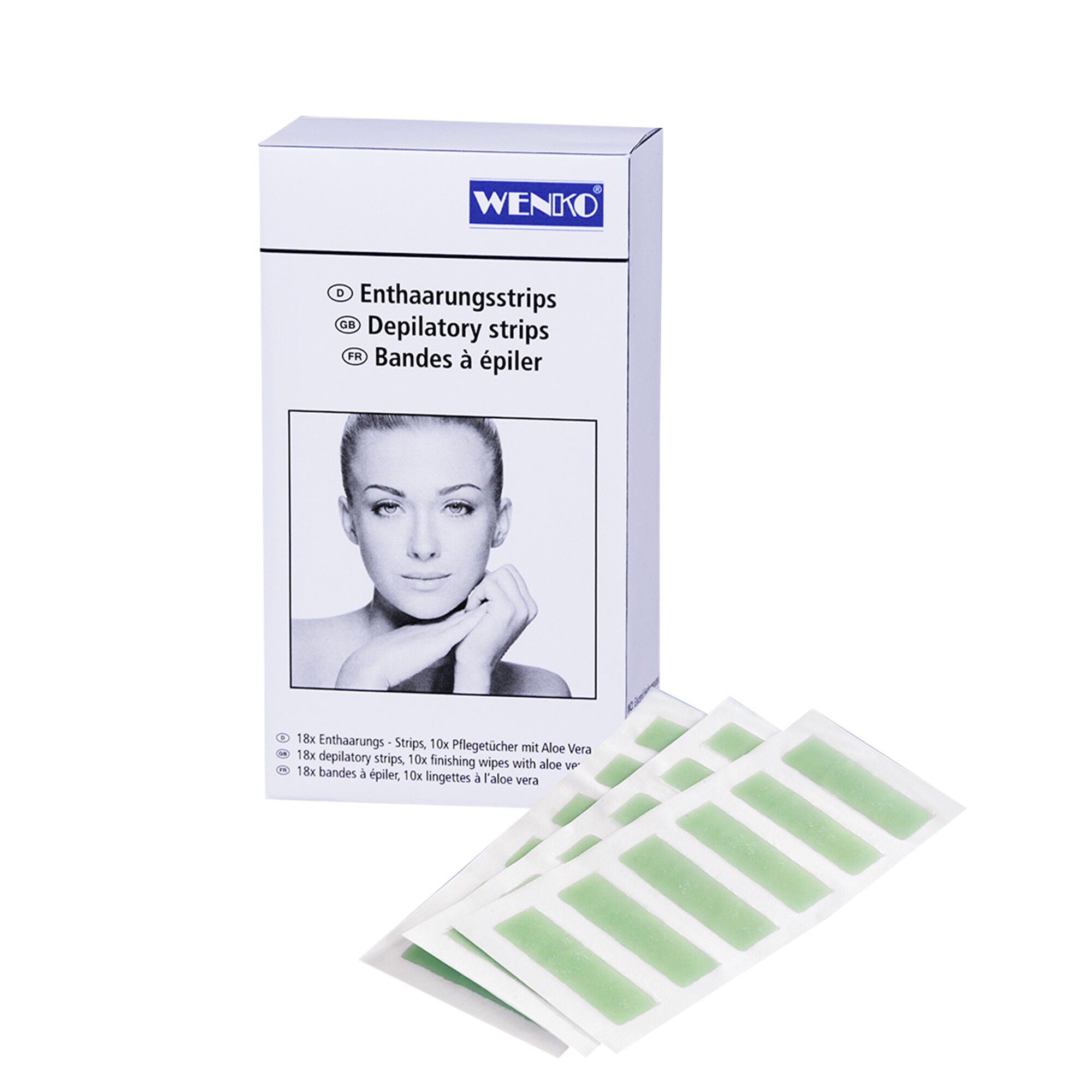 Bandes épilation visage + lingettes