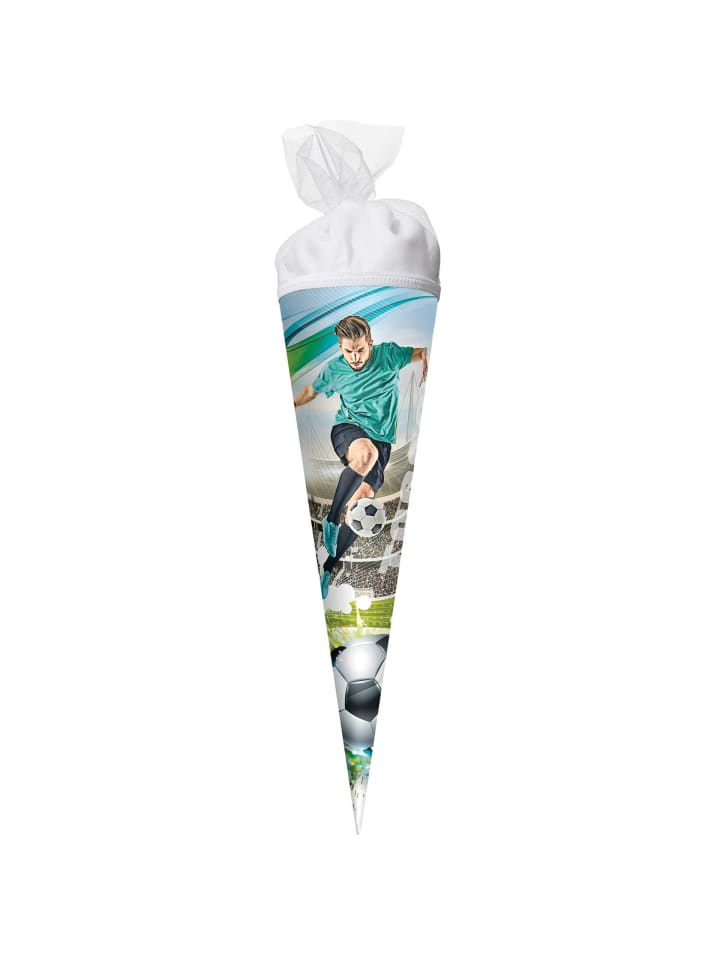 ROTH Geschenk-Schultüte klein Fußballstar 50 cm, rund in Bunt günstig kaufen onesize