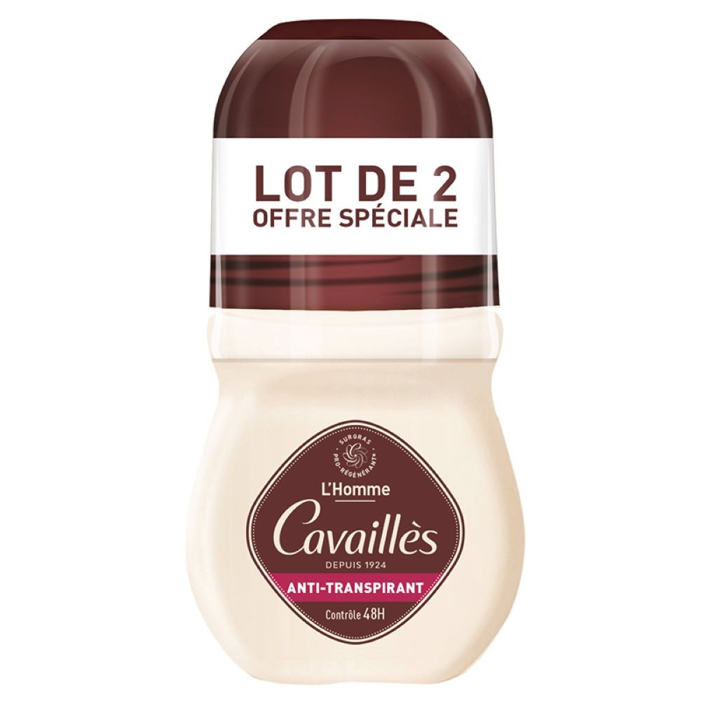 Cavaillès ABSORB+ 48H HOMME ROLL-ON 50MLX2 DEODORANTS