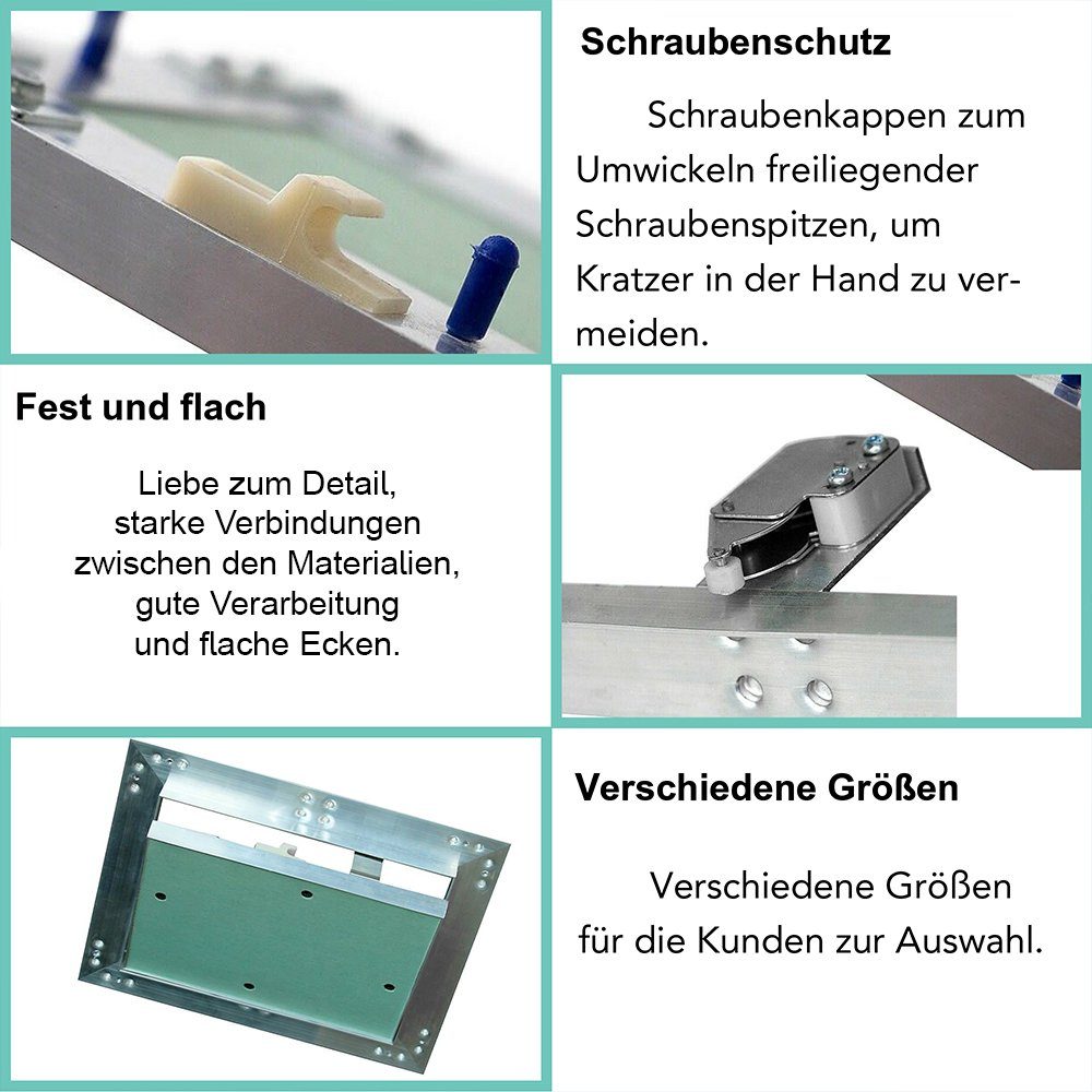 Mucola Revisionsklappe Wartungsklappe Revisionsklappe Alu Wartungstür, verschiedene Größen (Stück, 1-St), Feuchtraumgeeignet - Witterungsbeständig