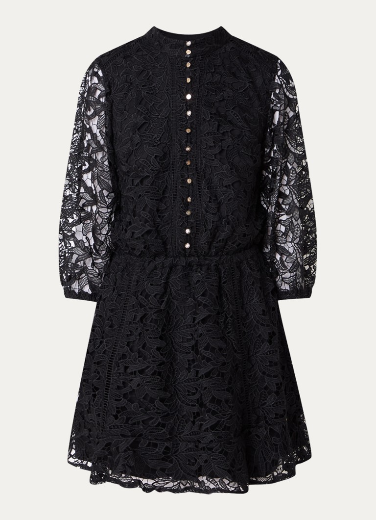 NIKKIE Dijon mini tunic dress with openwork design