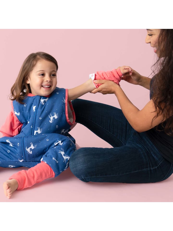 Schlummersack Schlafsack mit Füßen und umklappbaren Bündchen 3.5 TOG in Blau günstig kaufen