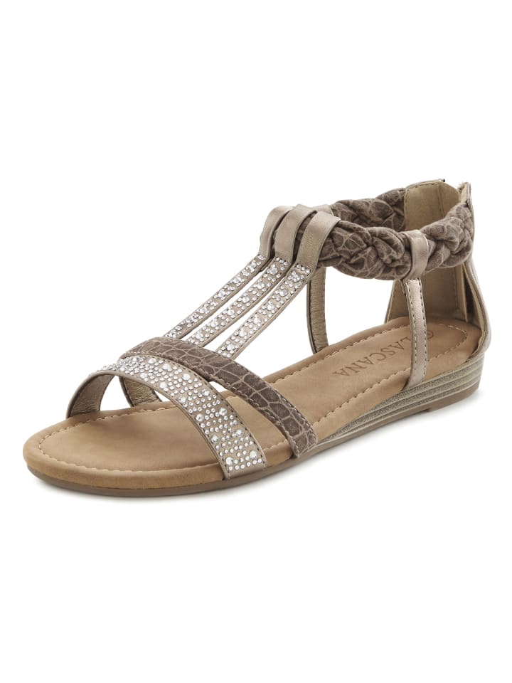LASCANA Sandale in taupe günstig kaufen
